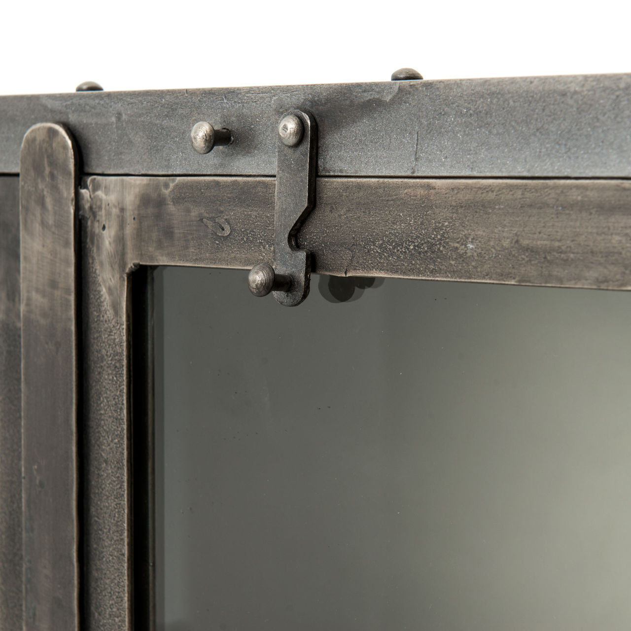 Element Industrial Iron Media Console-Nickel