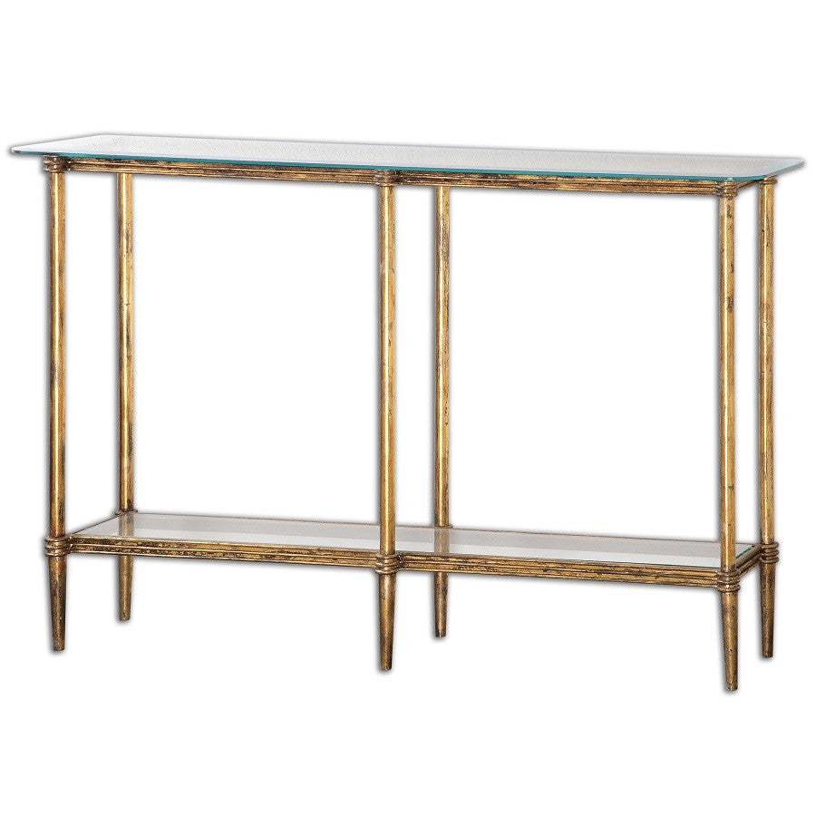 Art Deco Glass Console Sofa Tables