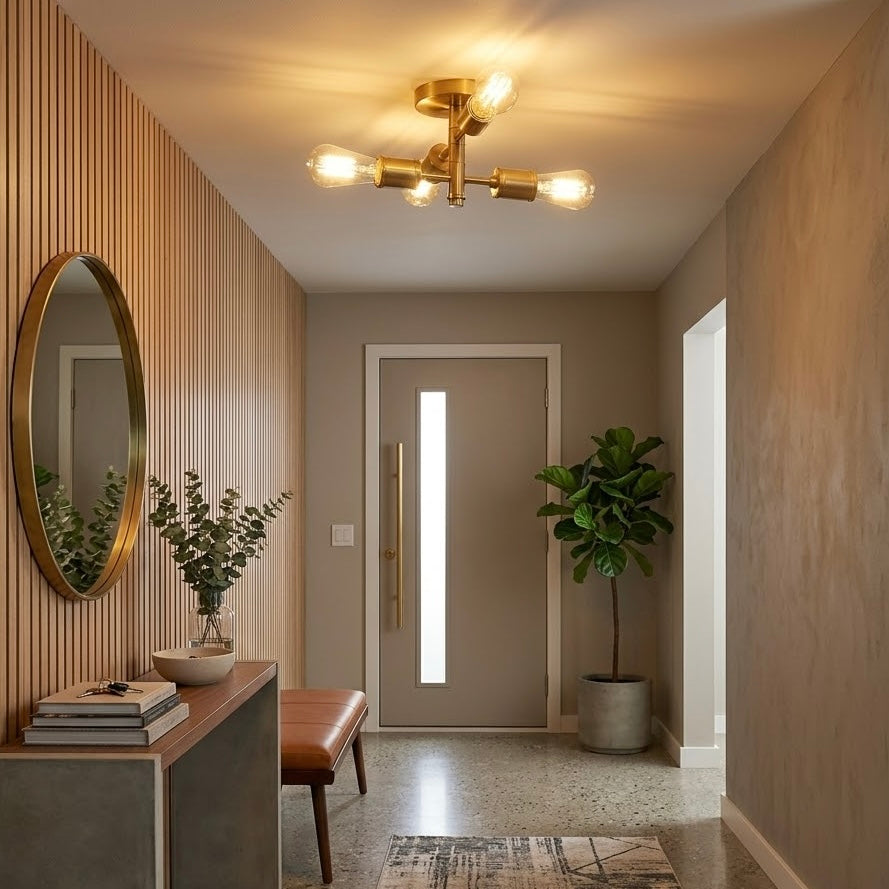 Ephemeral Four Lights Semi Flush Pendant Lamp