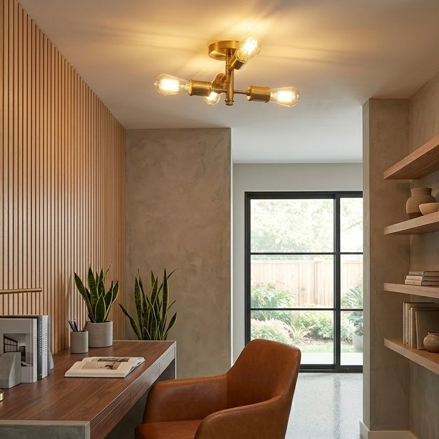 Ephemeral Four Lights Semi Flush Pendant Lamp