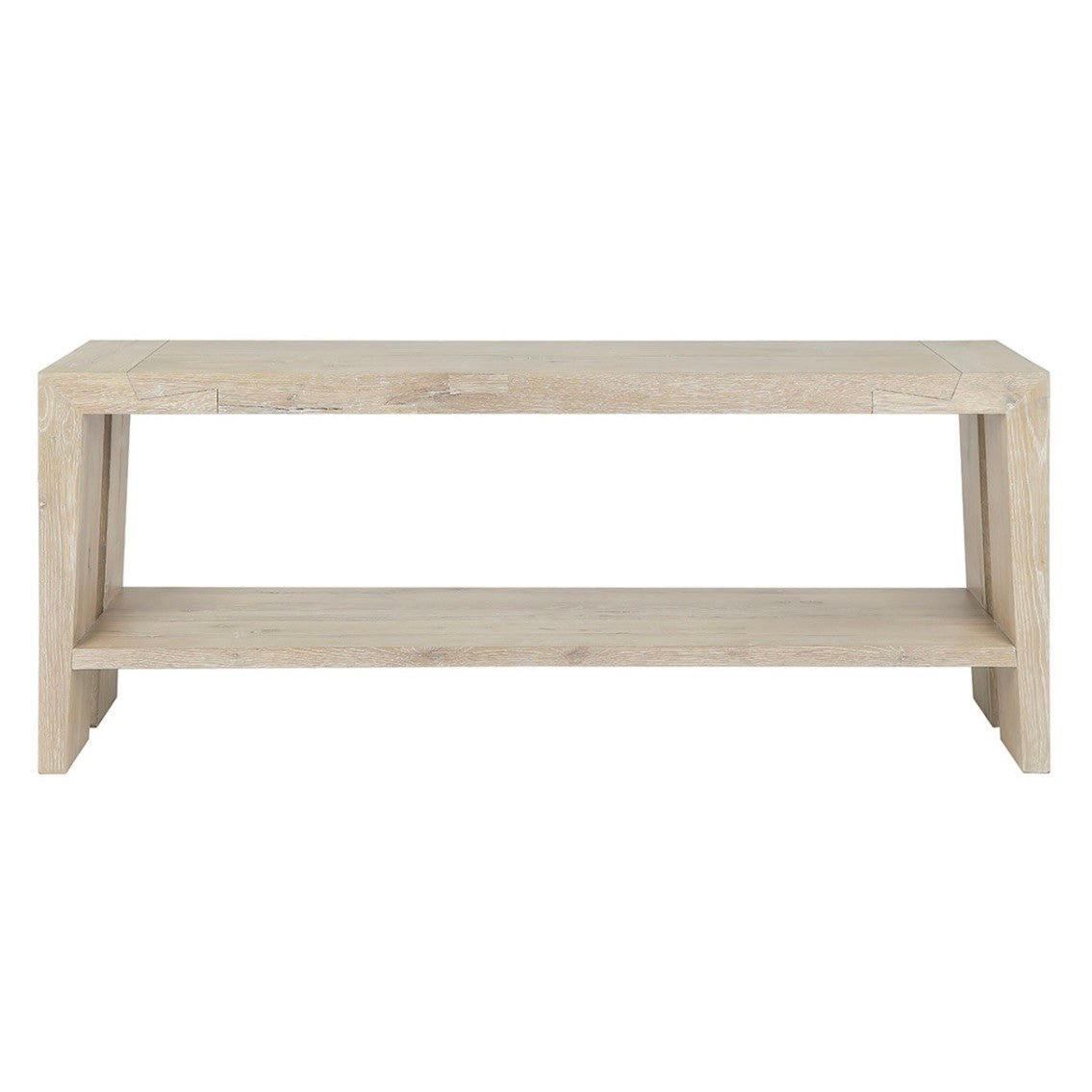 Troy Reclaimed Oak Console Table in Aged Cream 72"