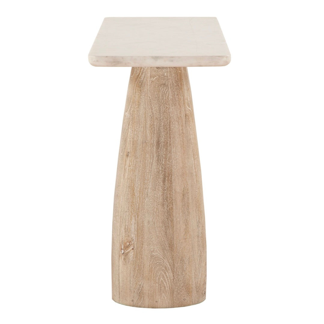 Oasis 60" White Marble Top Console Table