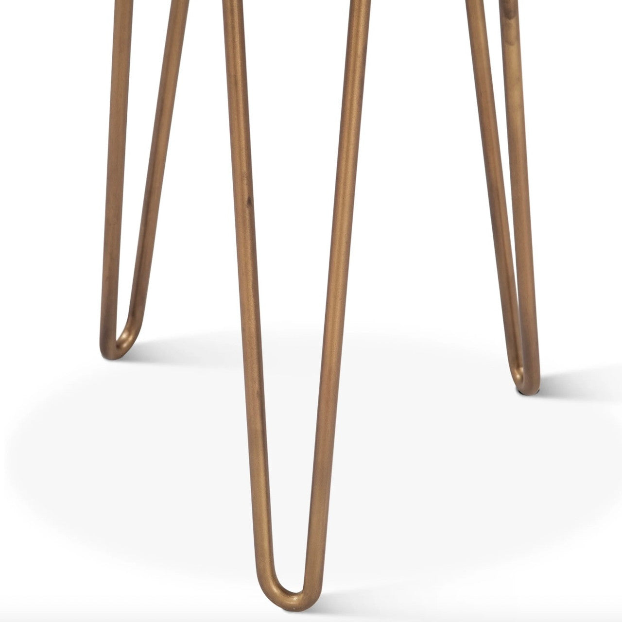 Calico 17" Side Table in Tiger Eye with Iron Base
