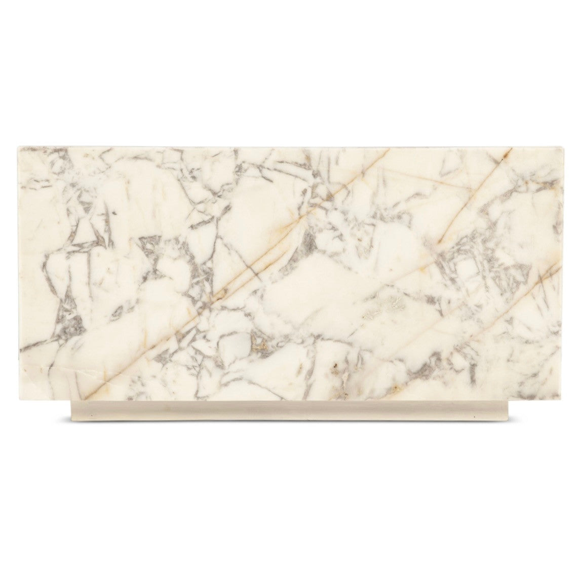 Nile 32" Drum Coffee Table in Alabaster Marble