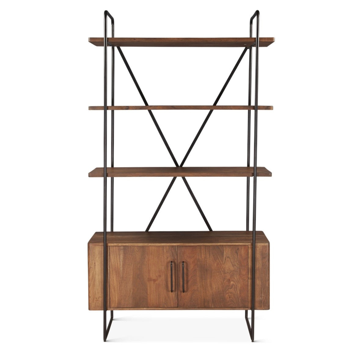 Valor 46" Bookshelf in Pecan Brown