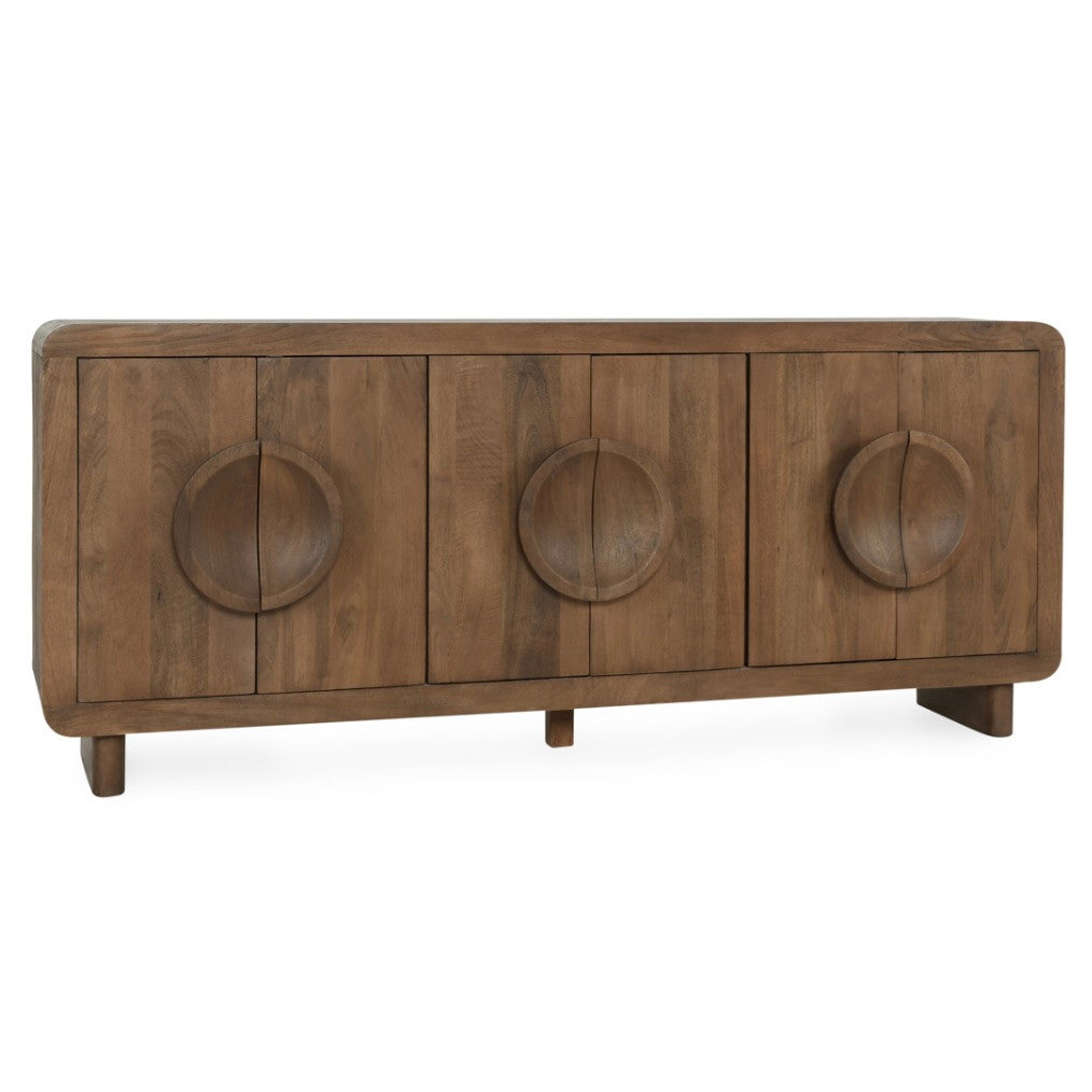 Valley Mango Wood 6-Door Buffet 86"
