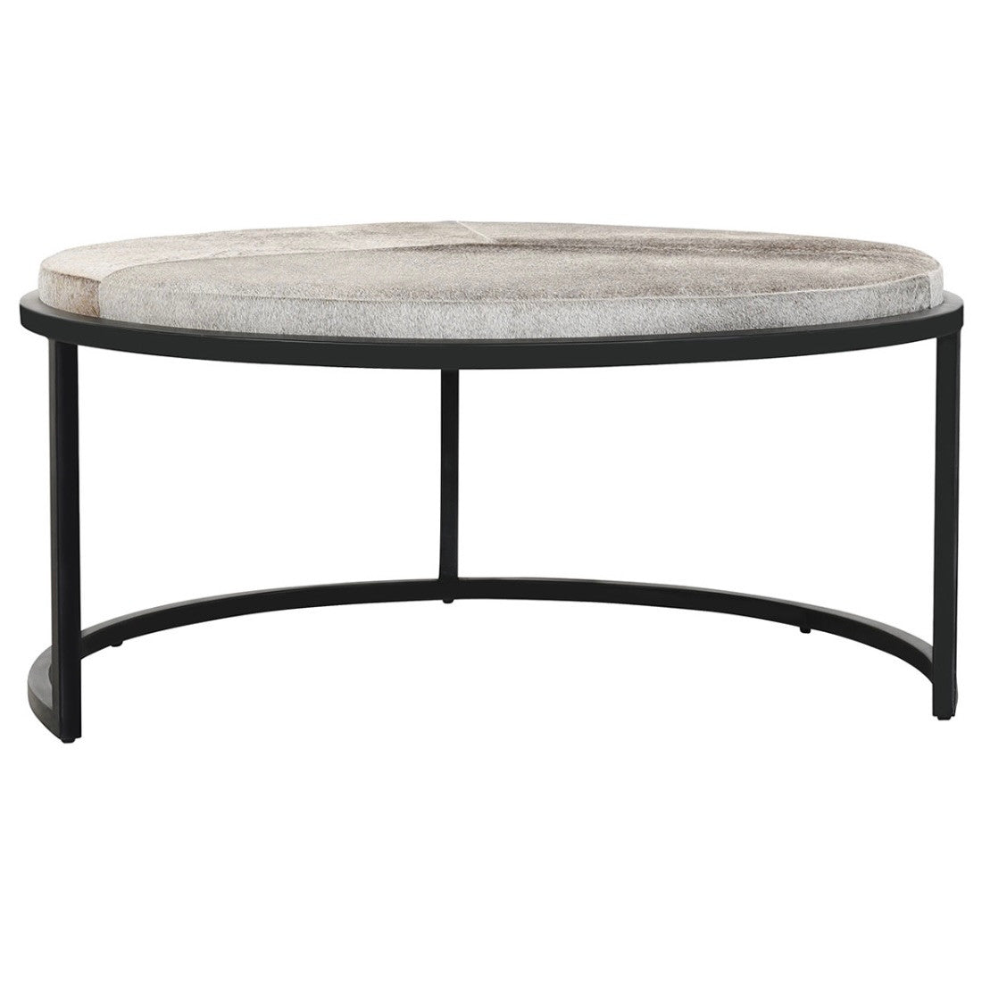Hayward Sparrow Grey Hide Set of 2 Nesting Coffee Tables