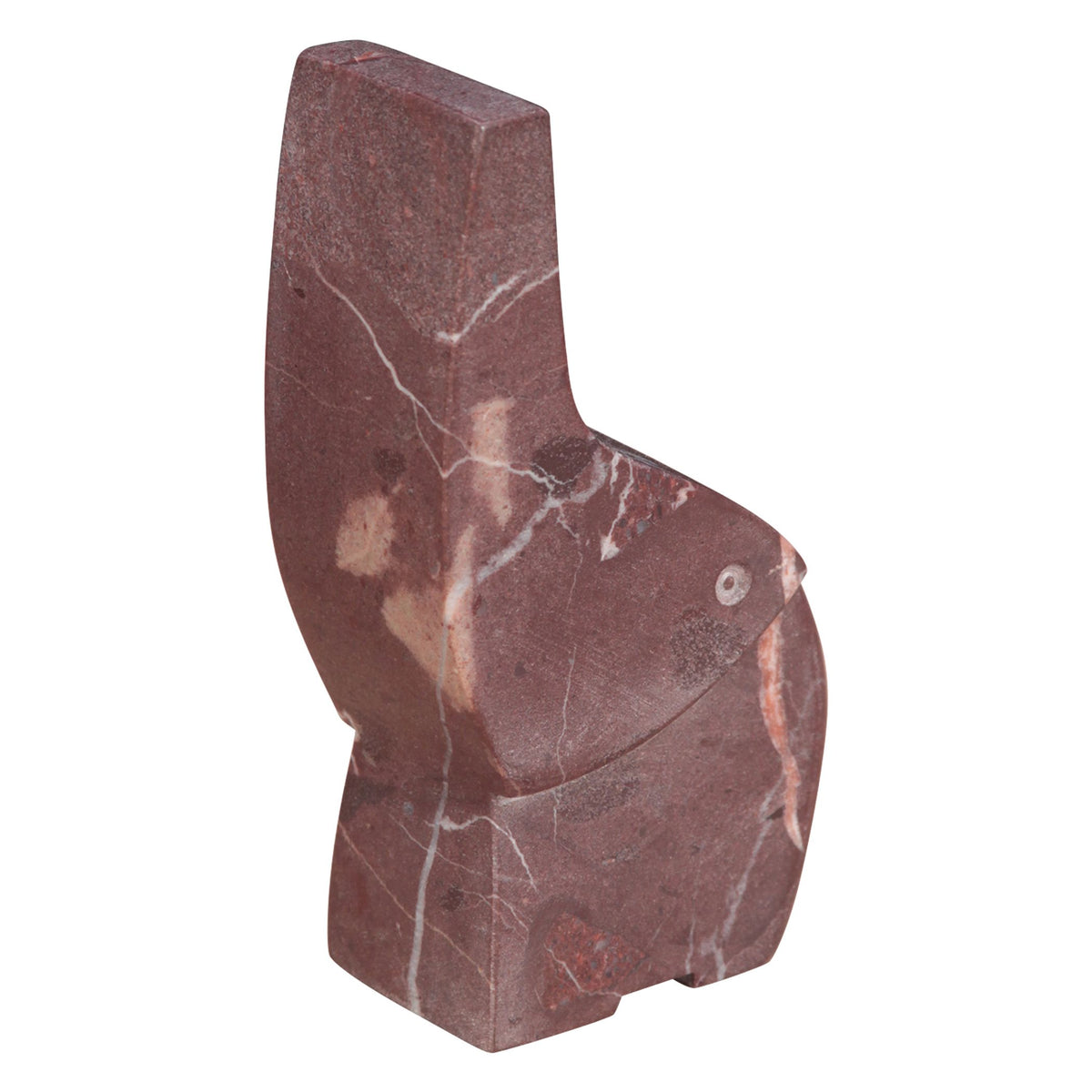 Abstract Marble Decor Elephant in Red - image 2