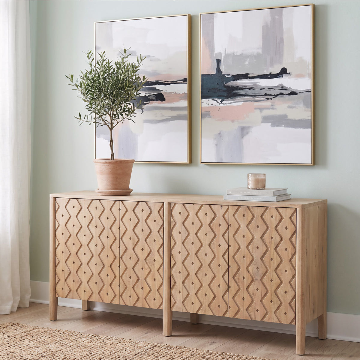 Abra 72" Four Door Sideboard in Light Mango - image 3