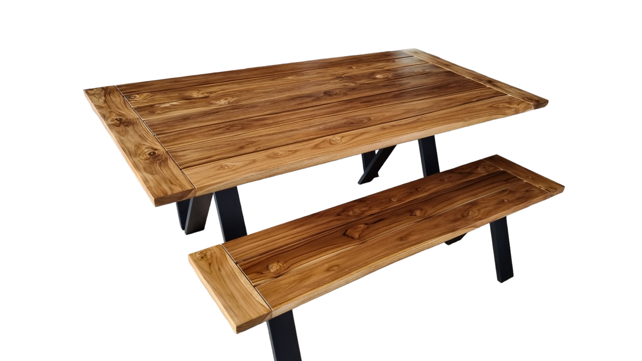 Artemis 65" Small Patio Dining Table in Natural Teak