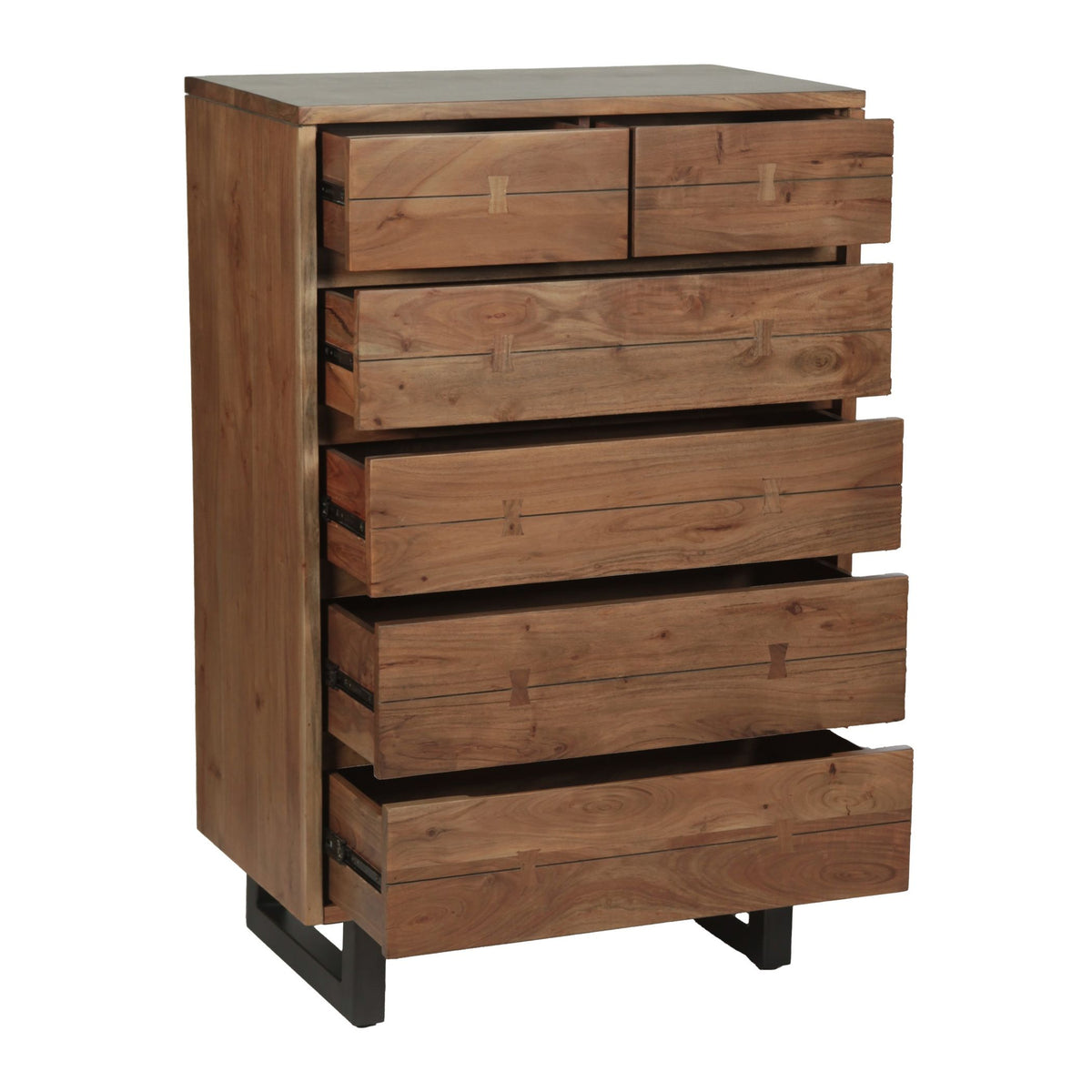 Aspen 34" Tall Chest in Smoked Acacia - image 4