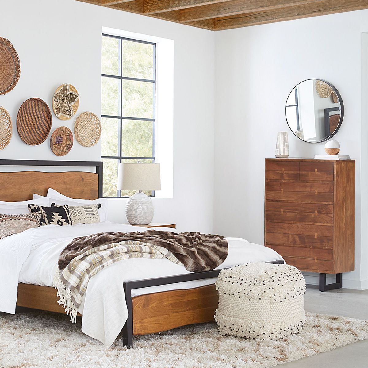 Aspen 34" Tall Chest in Smoked Acacia - image 3