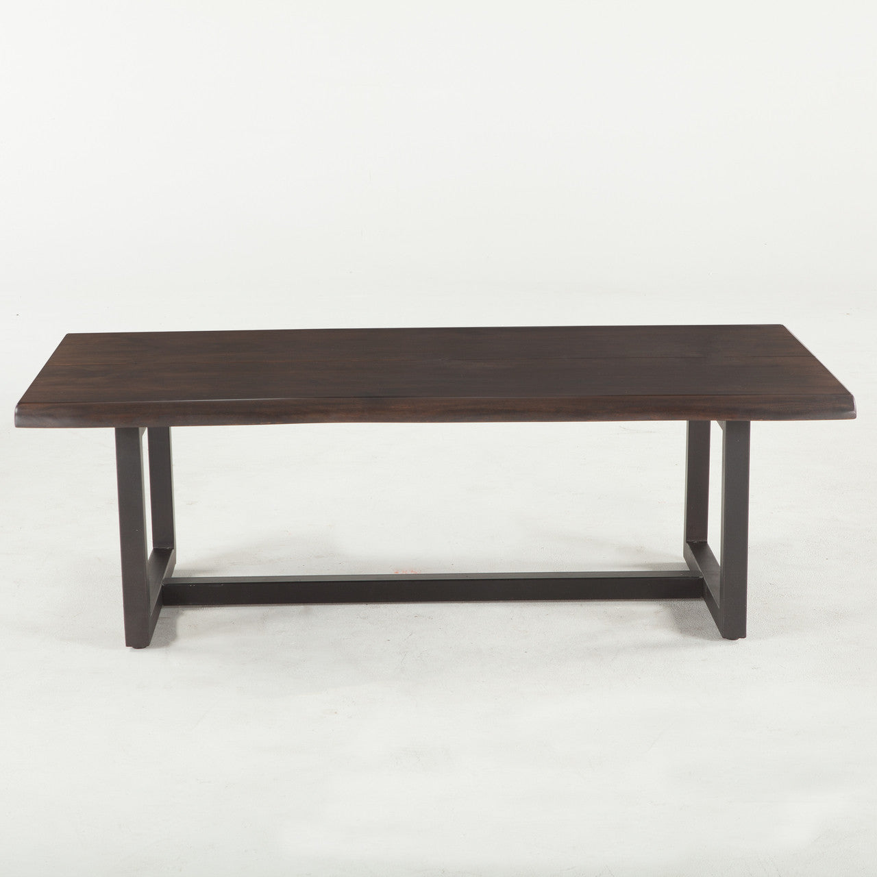 Live Edge Solid Wood & Iron Coffee Table 52"