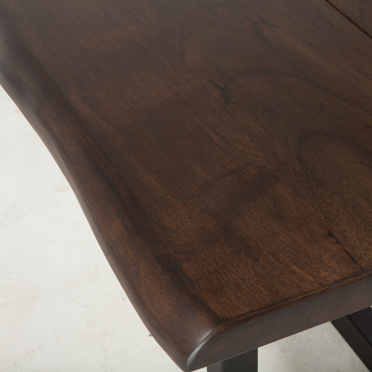 Live Edge Solid Wood & Iron Coffee Table 52"