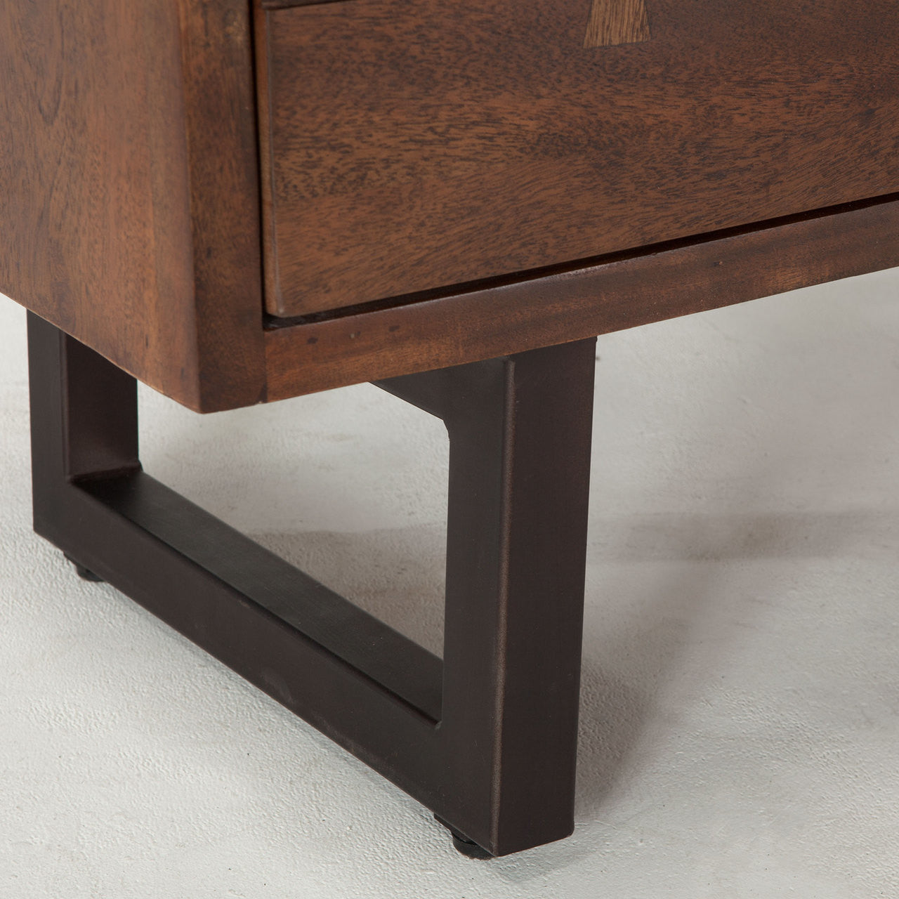 Live Edge Solid Wood & Iron Media Dresser