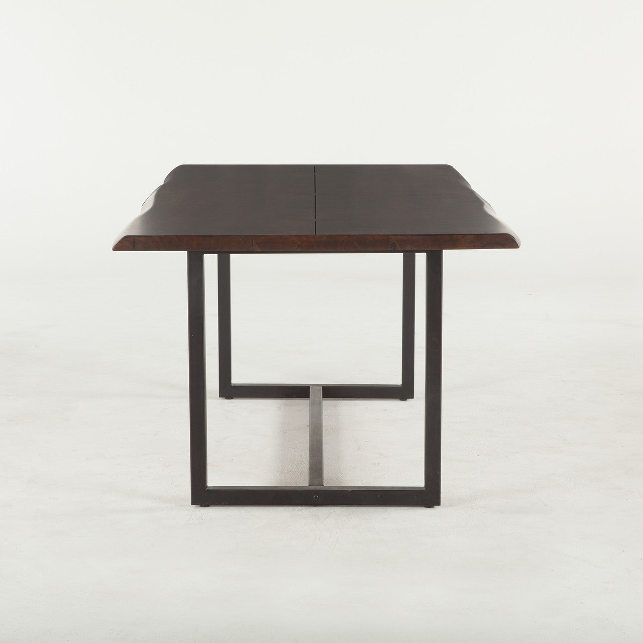 Live Edge Solid Wood & Iron Dining Table 72"