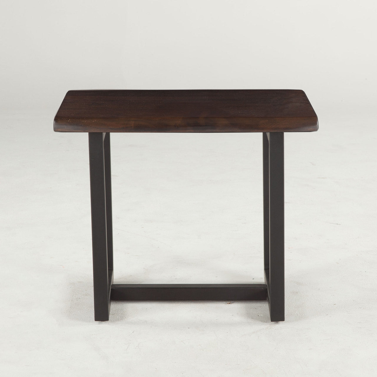 Live Edge Solid Wood & Iron Side End