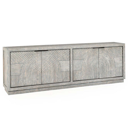 Avondale 4-Door Reclaimed Wood Sideboard in Antique Blue