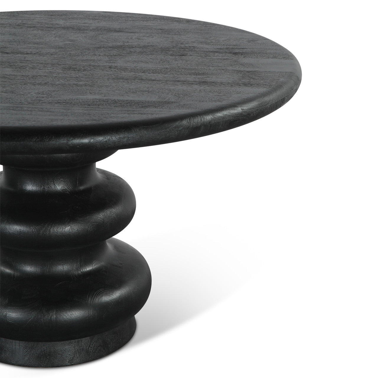 Bilboa 52" Round Dining Table in Black