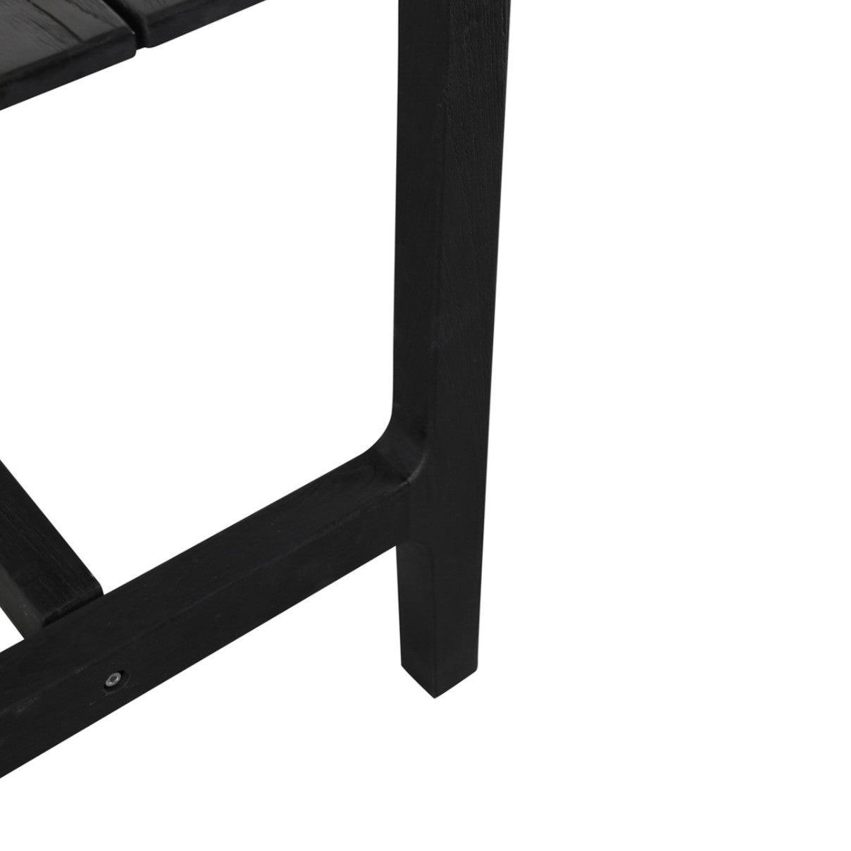 Dawn Teak Wood Outdoor Counter Table in Black 67"