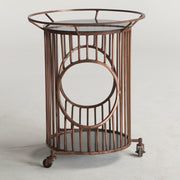 London Iron & Glass  Rolling Bar Cart Trolley