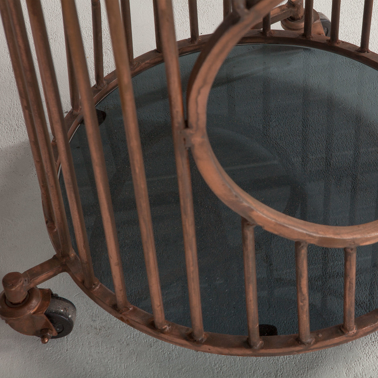 London Iron & Glass  Rolling Bar Cart Trolley