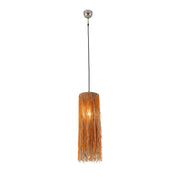 Boho Glass Bead Pendant- Orange