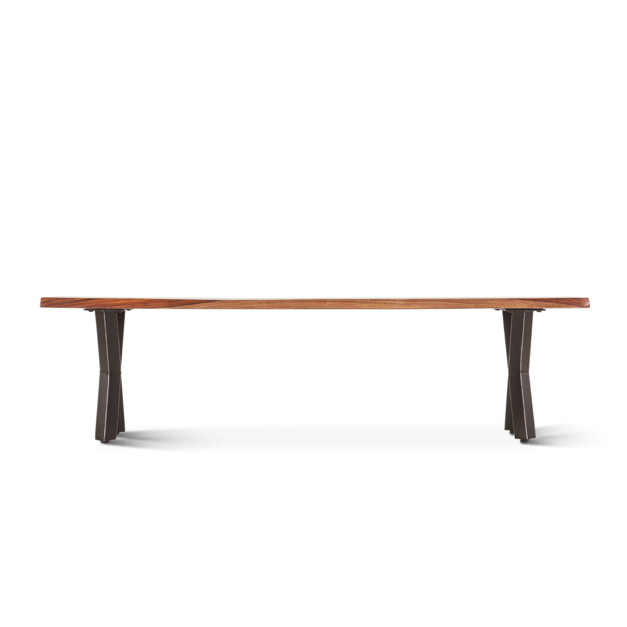 Brisbane 68" Dining Bench in Natural Sheesham Wood and Iron