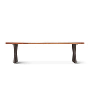 Brisbane 68" Dining Bench in Natural Sheesham Wood and Iron