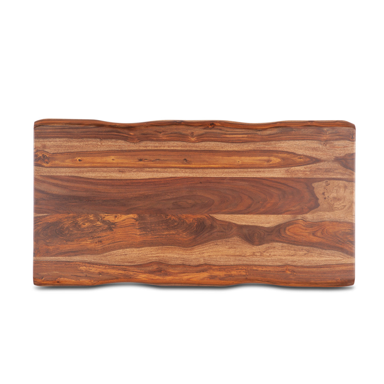 Brisbane 46" Coffee Table in Natural Sheesham Wood and Iron