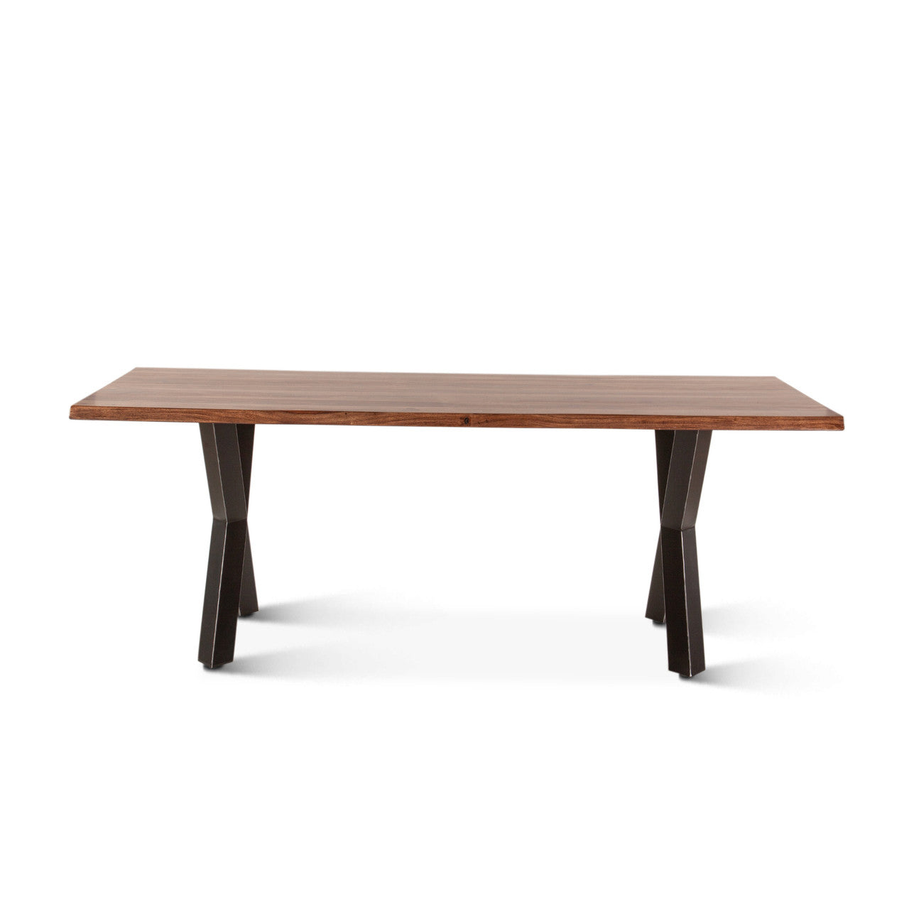 Brisbane 80" Dining Table in Natural Sheesham Wood and Iron