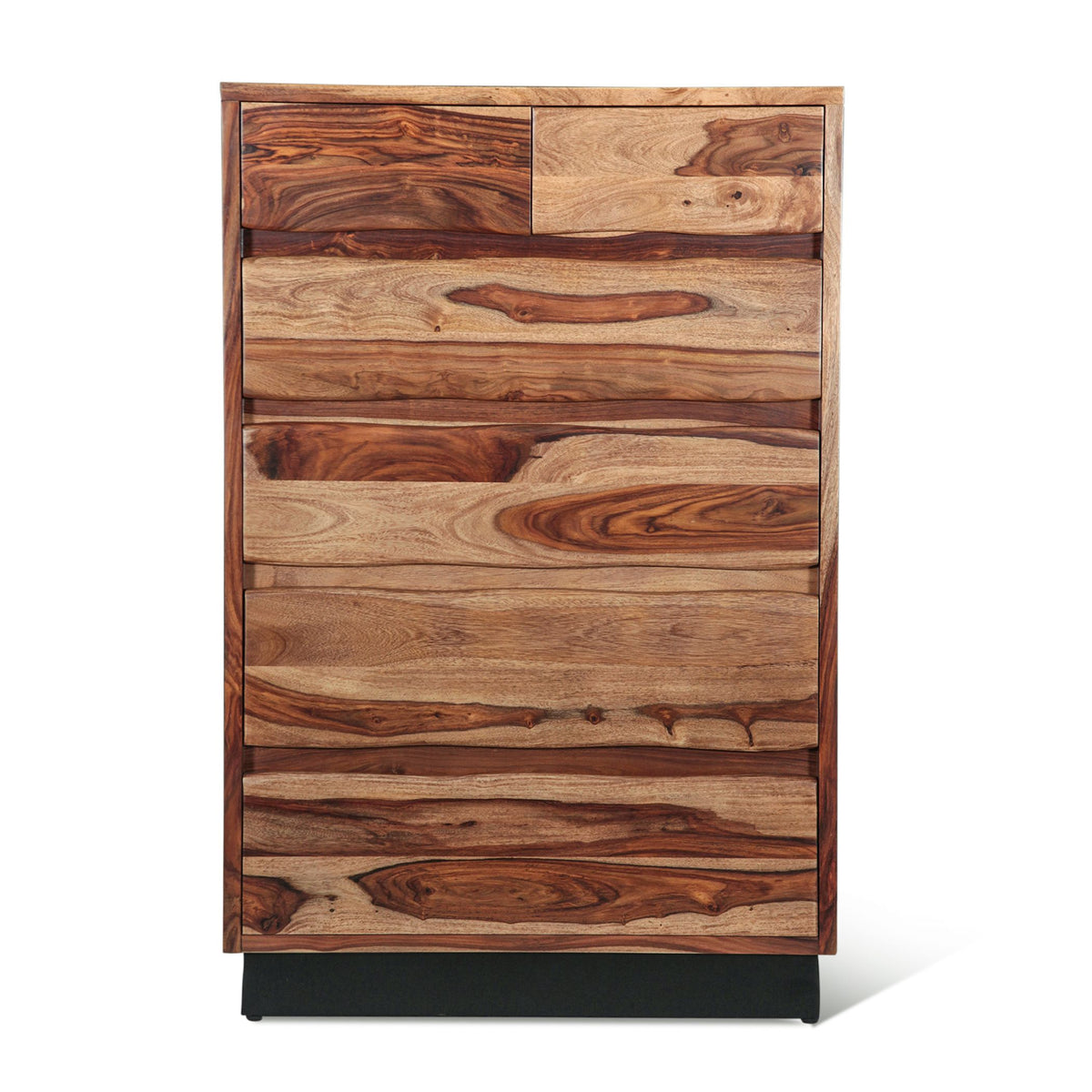 Brisbane 34" Tall Chest with Plinth Base in Natural Sheesham - image 2
