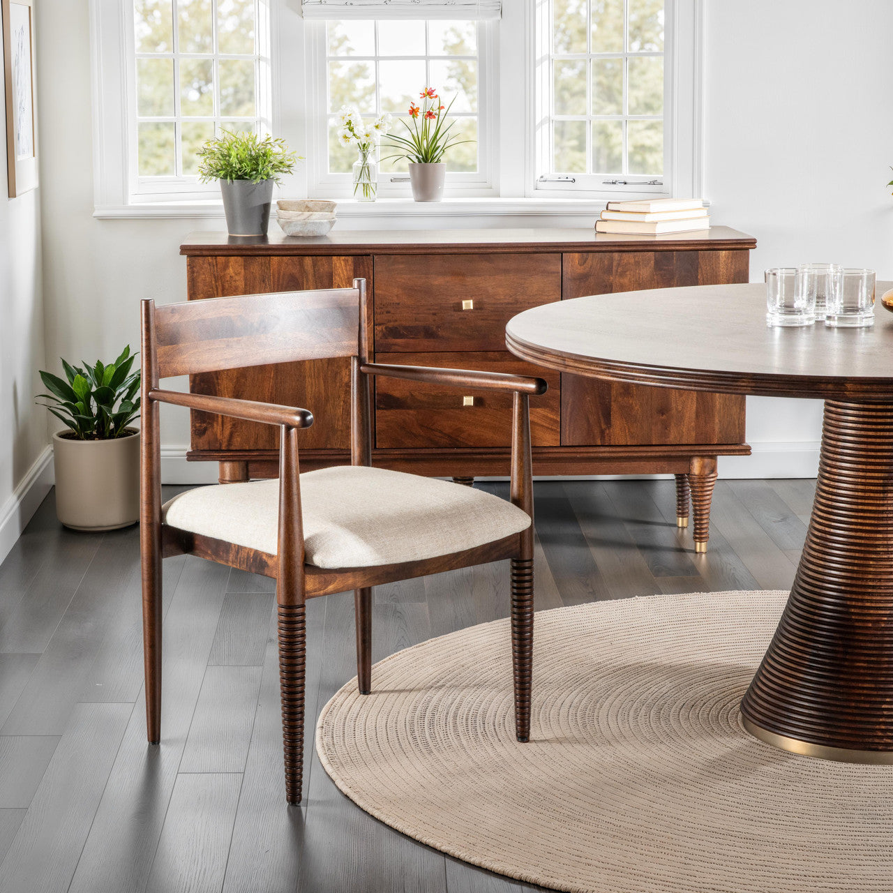 Bijou 22" Upholstered Dining Chair in Dark Sienna