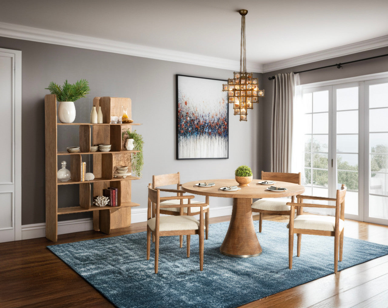 Bijou 22" Upholstered Dining Chair in Natural Brown