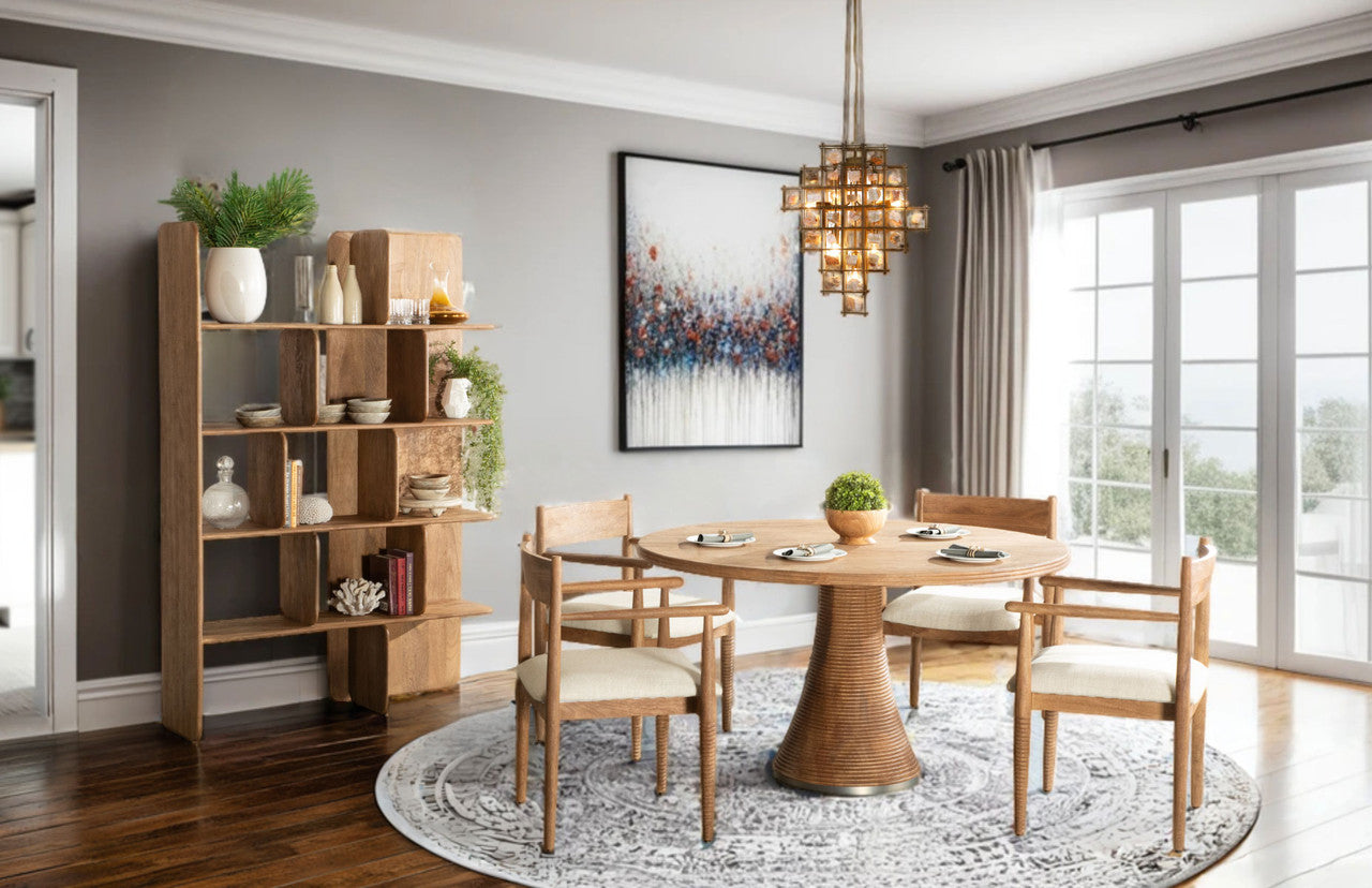 Bijou 22" Upholstered Dining Chair in Natural Brown