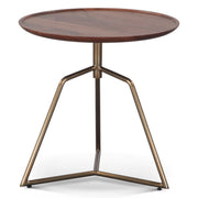 Bijou 19" Side Table with Walnut Top