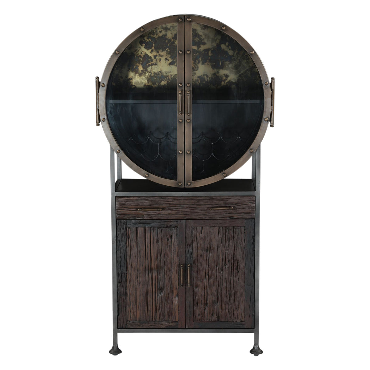 Bowery 74" Tall Round Bar Cabinet - image 2