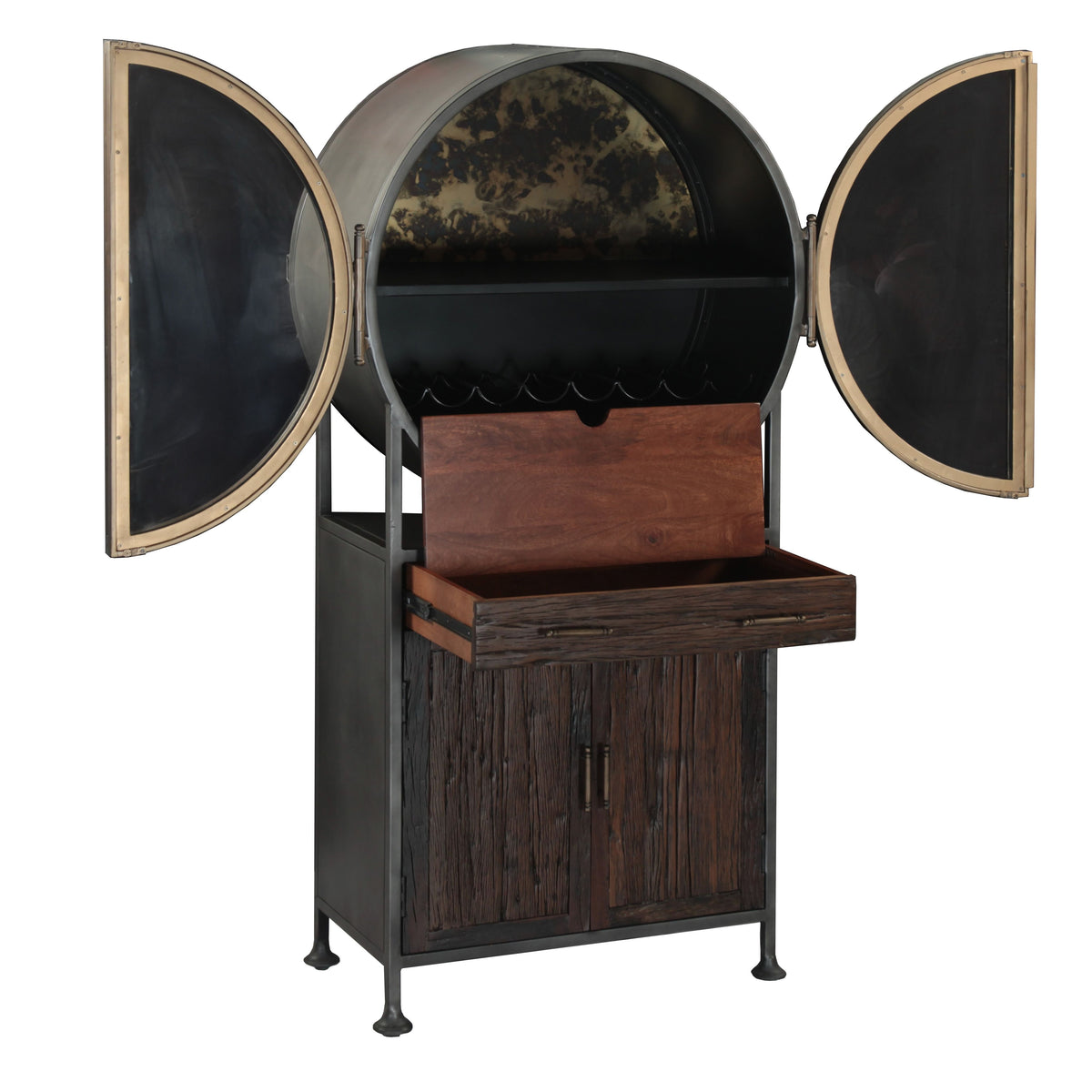 Bowery 74" Tall Round Bar Cabinet - image 3