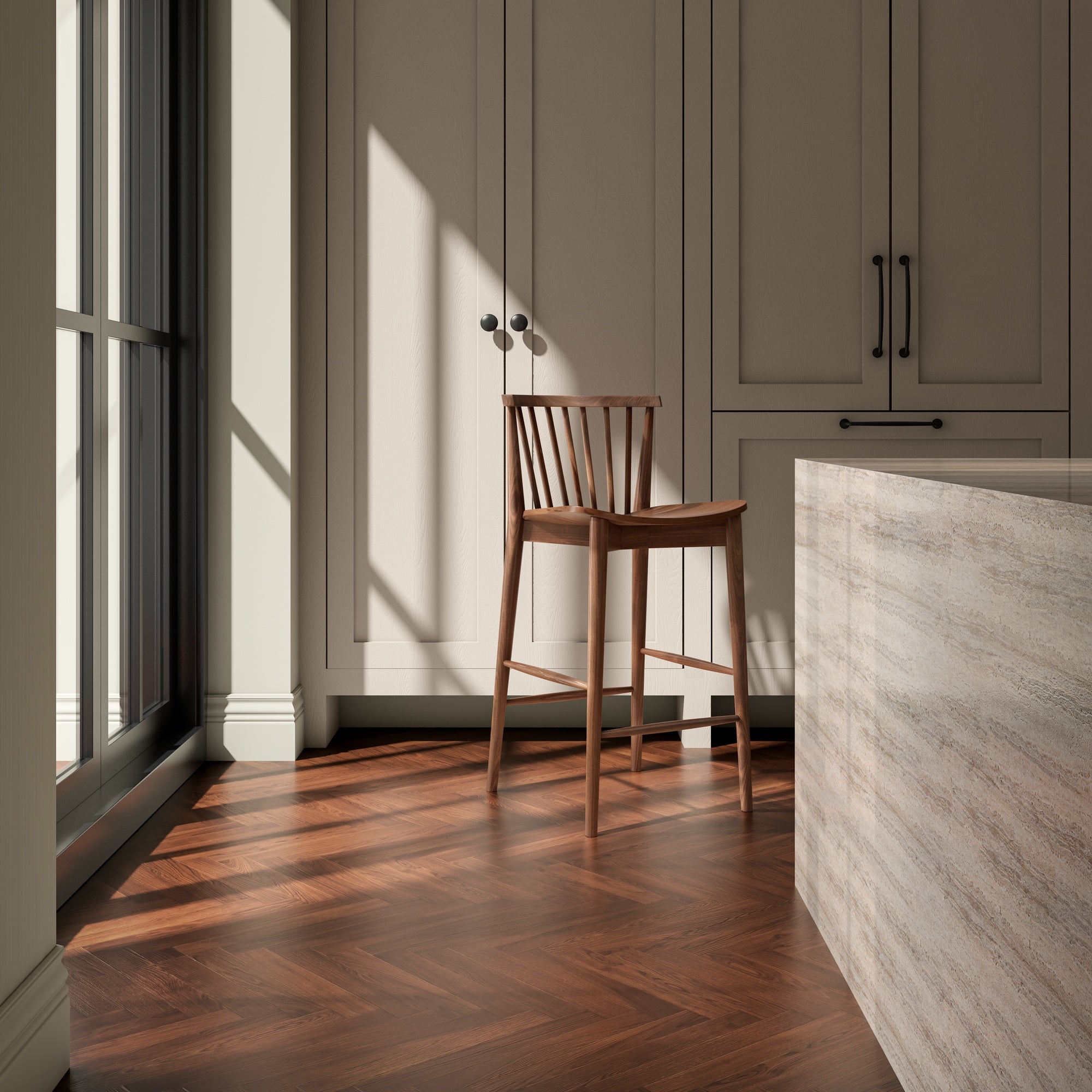 Marley Counter Stool Walnut by Moe's Home Collection - view 2