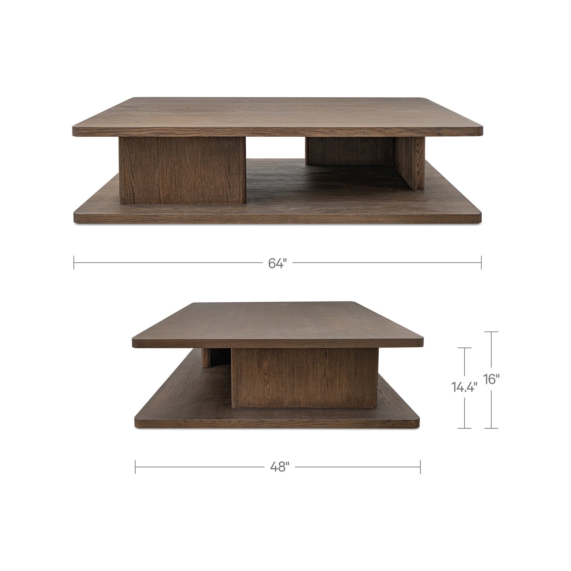 Casey Large Coffee Table Dark Brown by Moe's Home Collection - view 6