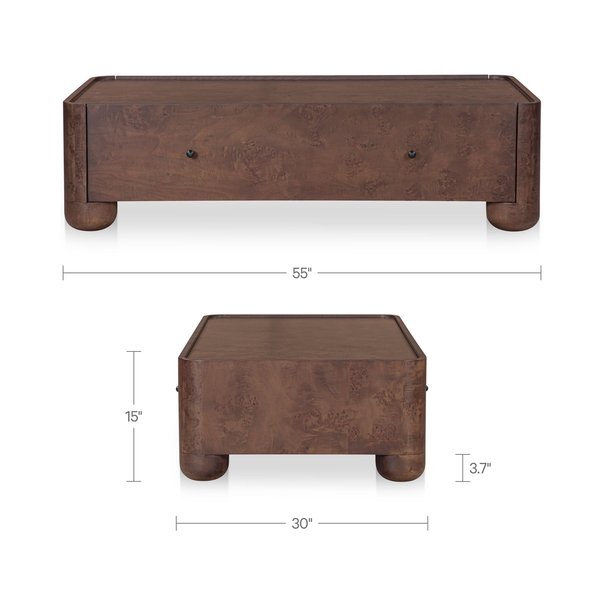 Gibson Coffee Table Burl by Moe's Home Collection - view 3