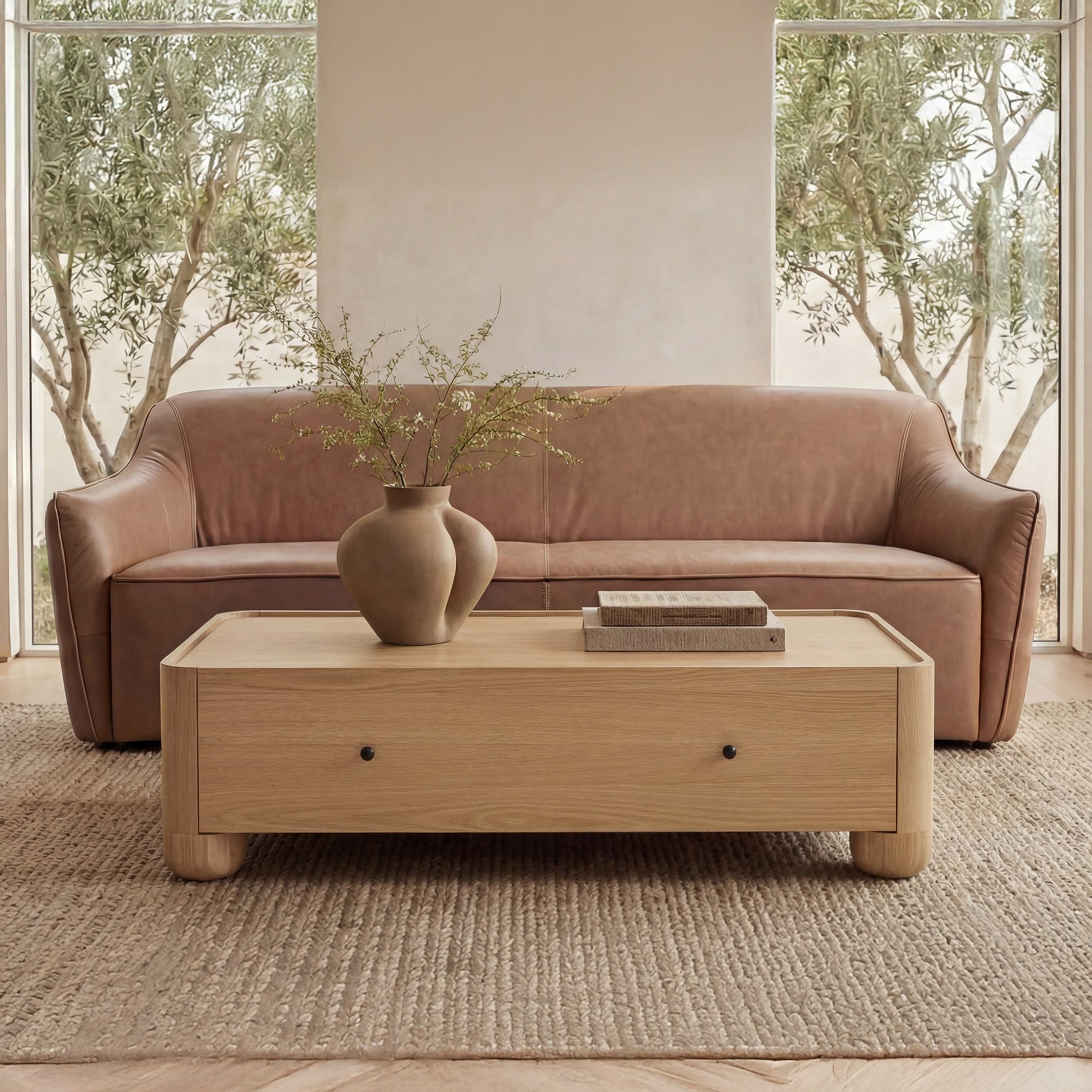 Gibson Coffee Table Natural by Moe's Home Collection - view 2