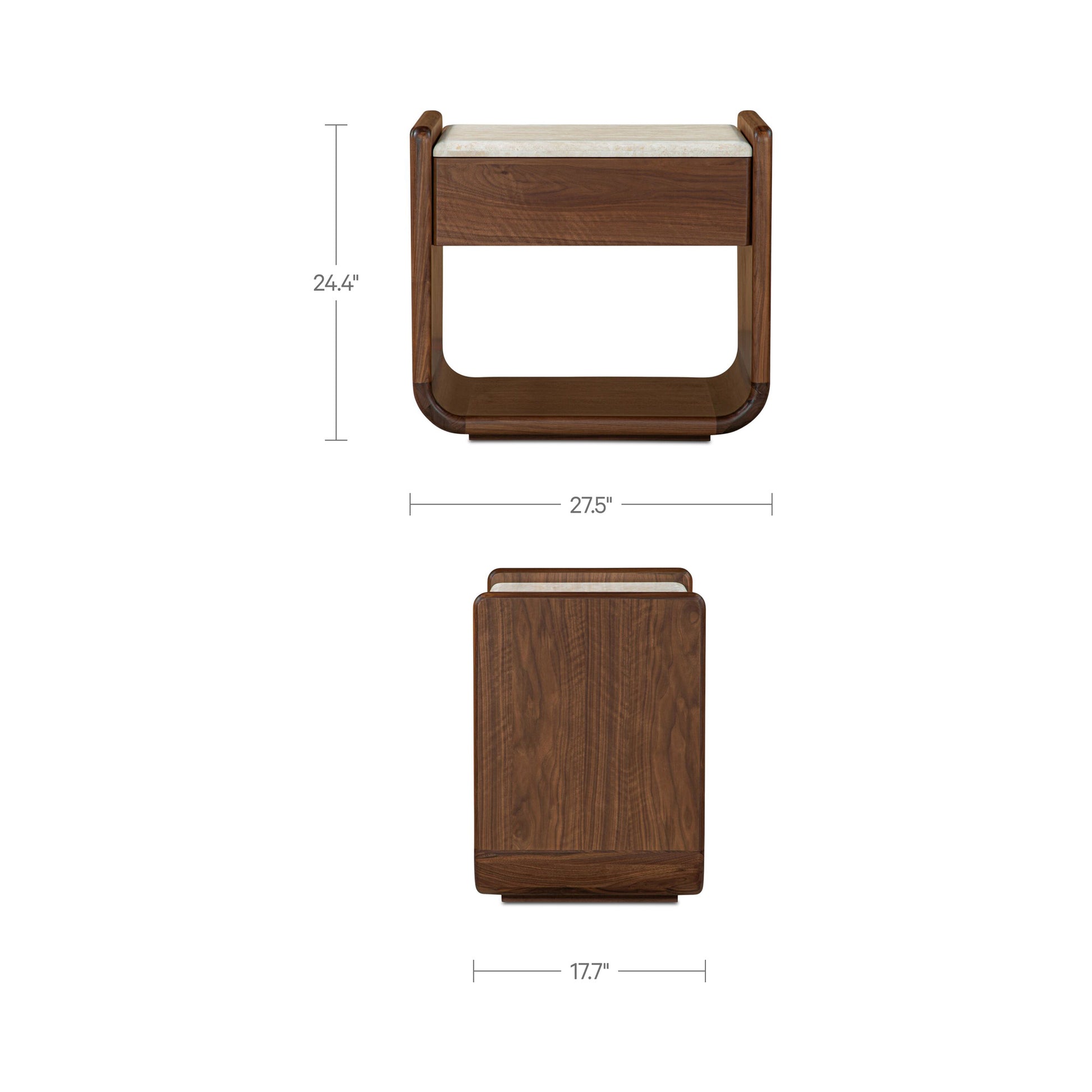 Enns Nightstand Dark Brown by Moe's Home Collection - view 3