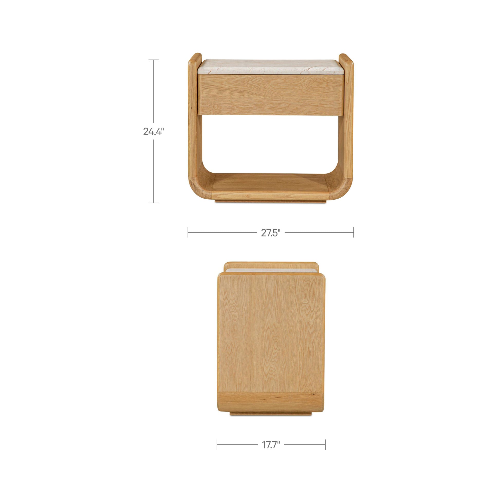 Enns Nightstand Natural by Moe's Home Collection - view 3