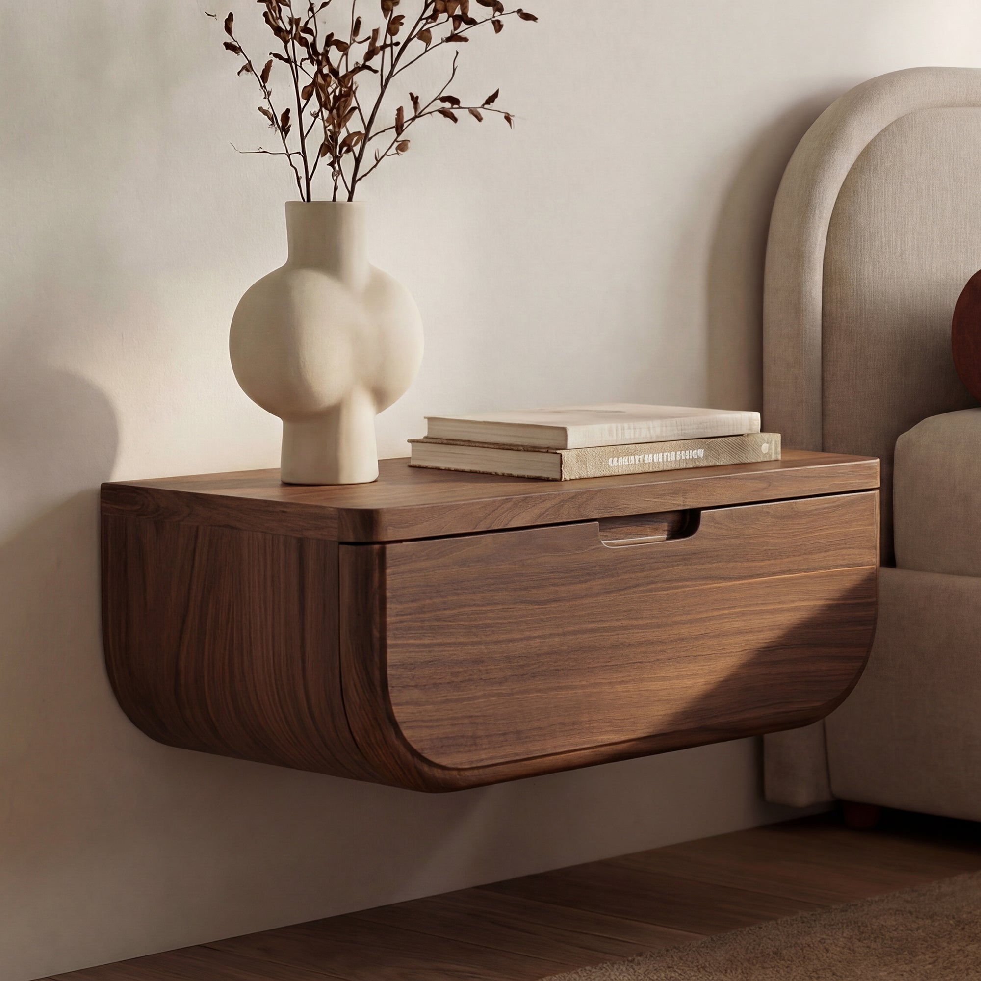 Hettie Floating Nightstand Dark Brown by Moe's Home Collection - view 2