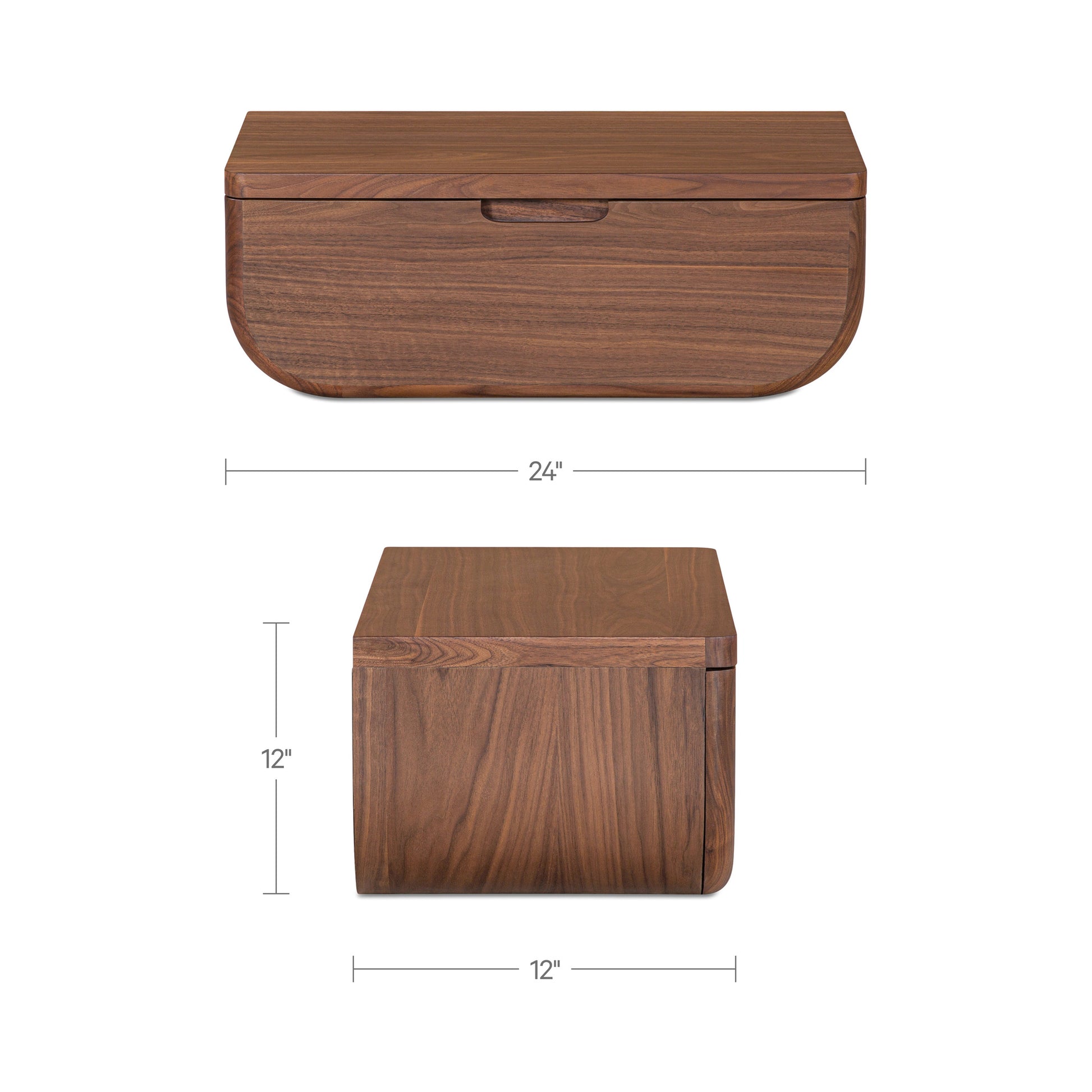 Hettie Floating Nightstand Dark Brown by Moe's Home Collection - view 3