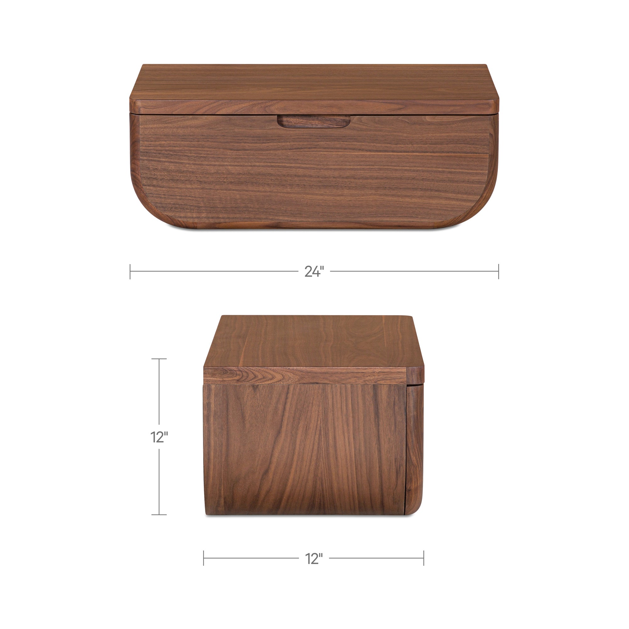 Hettie Floating Nightstand Dark Brown by Moe's Home Collection - view 3
