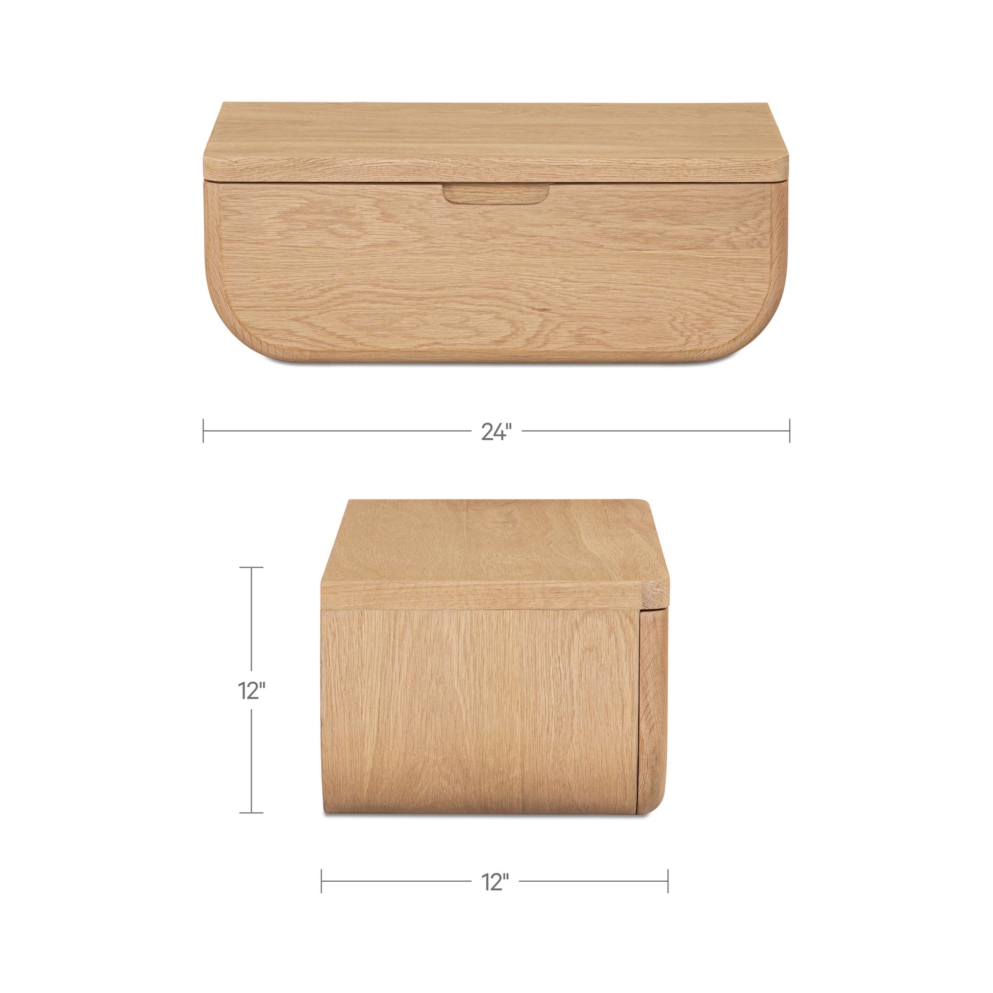 Hettie Floating Nightstand Natural by Moe's Home Collection - view 3