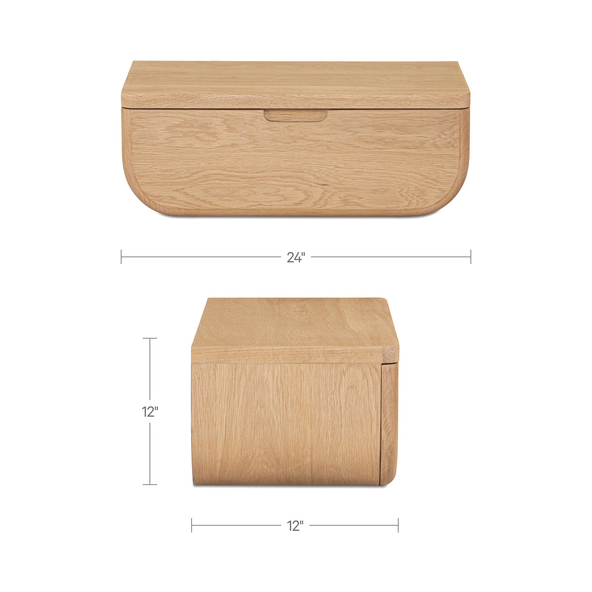 Hettie Floating Nightstand Natural by Moe's Home Collection - view 3