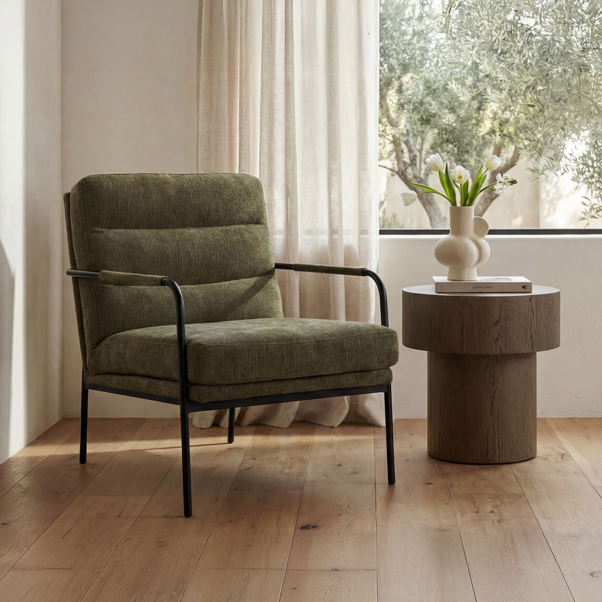 Corey Side Table Dark Brown by Moe's Home Collection - view 2